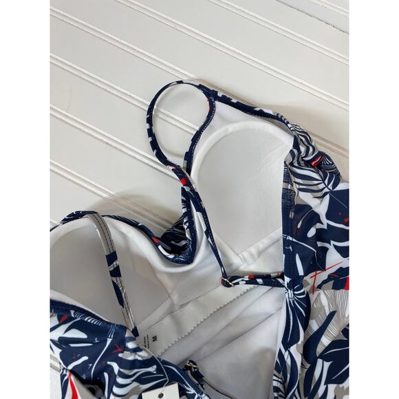 NWT Nicole Miller Crossover Tankini With Scoop Bottom Surf Paddle Beach Size M - Picture 3 of 4
